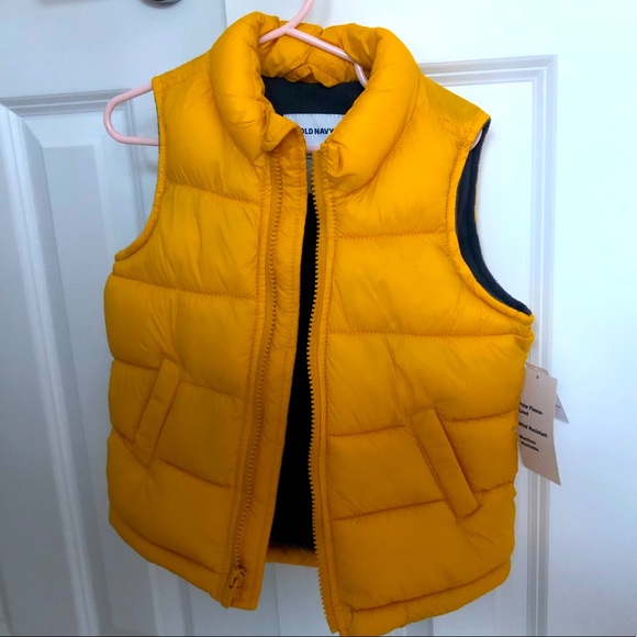 Old Navy Jackets Coats Nwt Old Navy Kids Yellow Puffy Vest